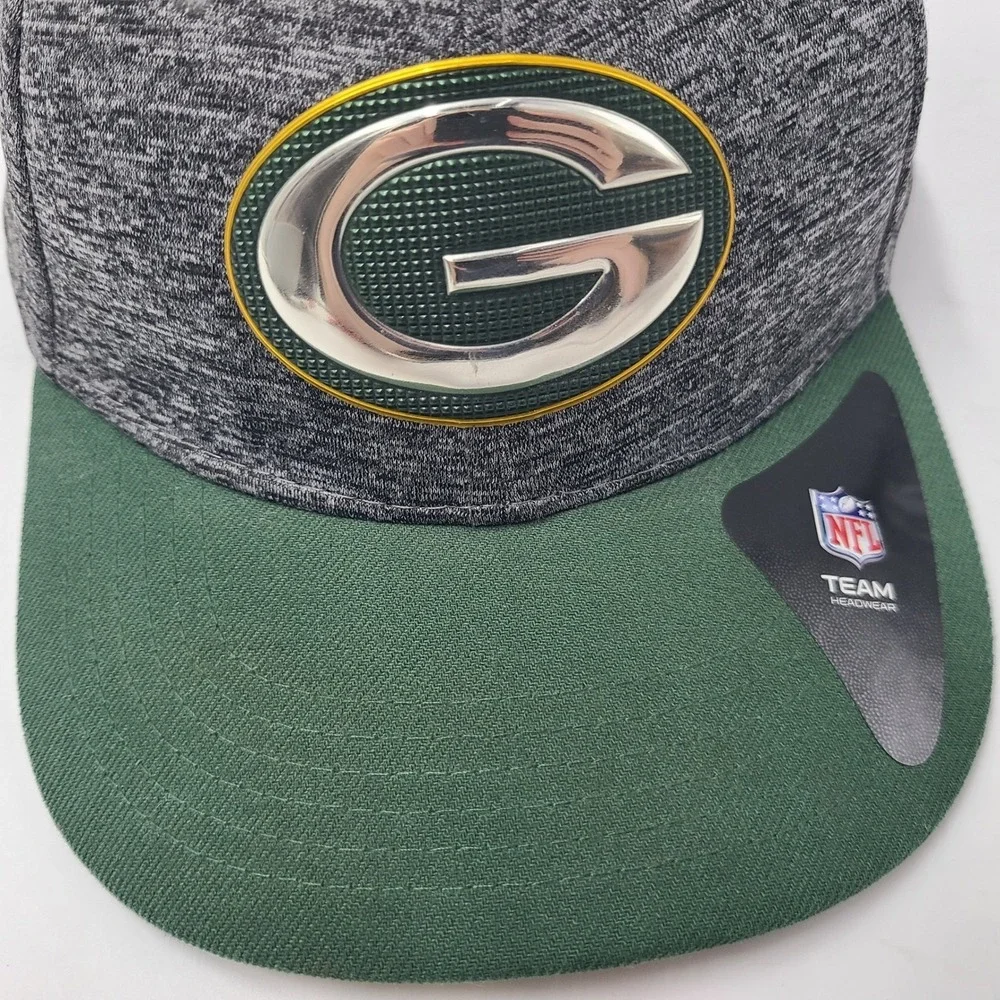 Child-Youth Green Bay Packers Hat Fitted New Era 39Thirty Heather Gray Green NFL